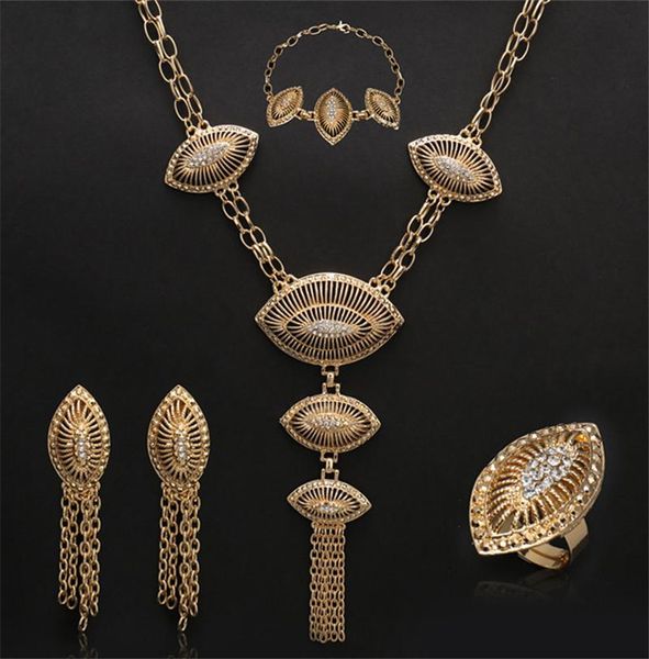 

earrings & necklace good dubai gold color jewelry set brand nigerian wedding woman accessories wholesale italian bridal, Silver