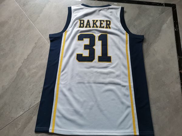 

rare basketball jersey men youth women vintage #31 ron baker wichita state size s-5xl custom any name or number, Black