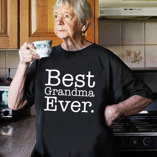 

grandma ever grandparents tees womens t shirt graphic harajuku summer casual ropa de mujer, White