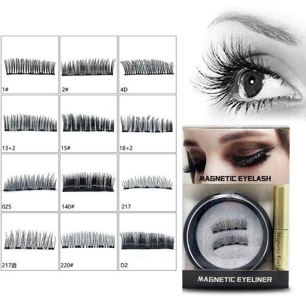 

magnetic eyeliner liquid with waterproof five magnet eyelashes kit no glue reusable long lasting false lashes makeup cosmetic1