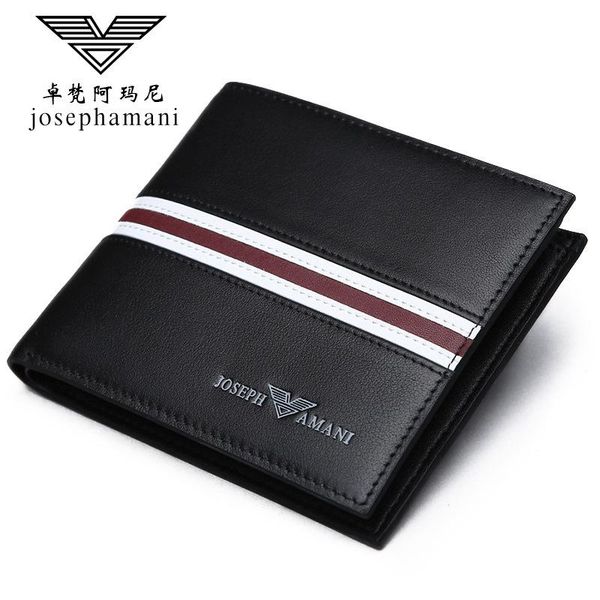 

wallets leisure portfel clutch high-quality head layer cowhide men wallet high-end josephamani brand genuine leather, Red;black