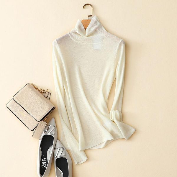 

women's sweaters 100% wool turtleneck sweater women winter basic warm soft casual pullovers tsrs, White;black