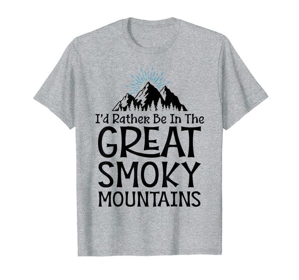 

great smoky mountains shirt souvenir travel tennessee hike t-shirt, White;black