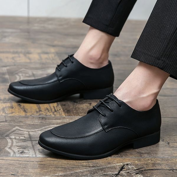 

luxury britain new designer mens black lace up wedding groom shoes flats casual loafers formal dress zapatos hombre