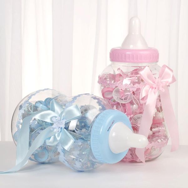 

gift wrap baby girl boy plastic box party shower candy dragee feeding bottle wedding birthday decorations kids