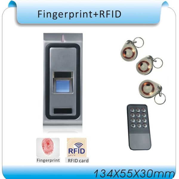 

waterproof 125khz rfid + fingerprint access control system dc 12v metal box, +10 pcs id cards