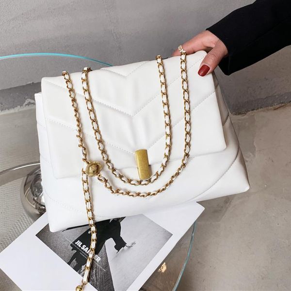 

evening bags for casual chain crossbody women fashion simple large shoulder bag ladies designer handbags pu leather messenger