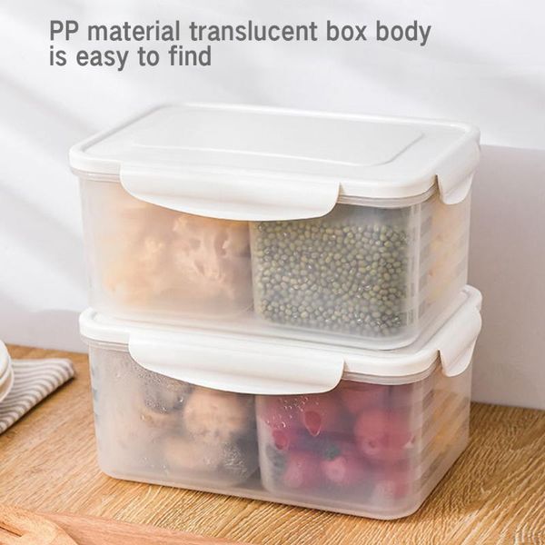 

storage bottles & jars divided crisper refrigerator kitchen fresh-keeping box organizer container gadegets