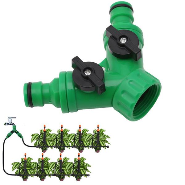 

watering equipments plastic hose pipe tools 2 way tap connector 3/4" screw water garden splitter adapter irrigation system