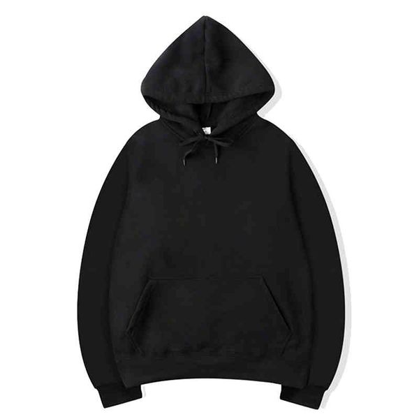 

men's hoodies casual hooded sweatshirts solid color pullover cotton hoodie hip hop streetwear man fashion clothing, Black