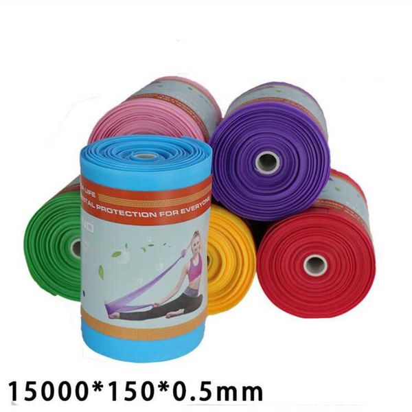 

resistance natural latex tension elastic bands fitness exercise sports body workout stretch belt pull strap