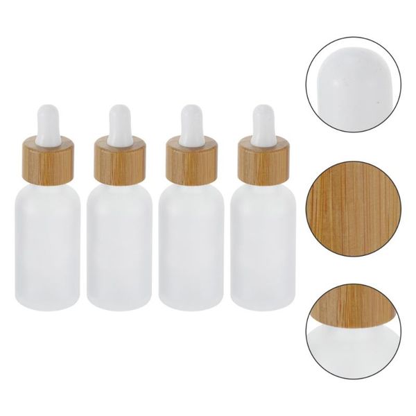 

storage bottles & jars 4pcs 30ml dropper glass empty portable sub bottle makeup