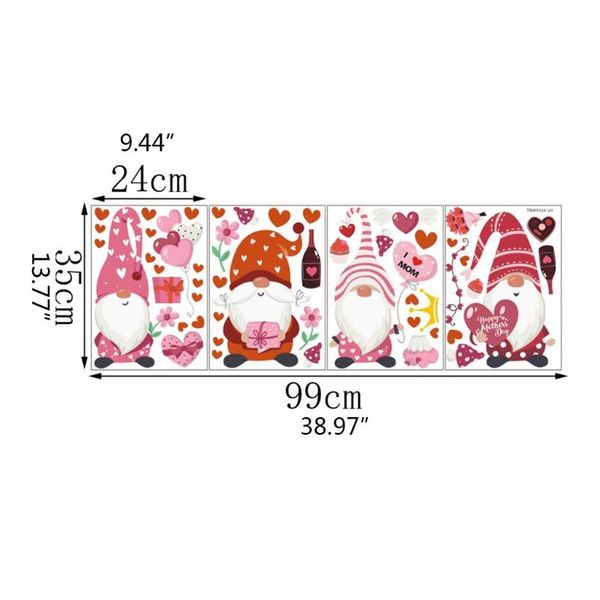 

wall stickers mother's day gnome window decals diy wallpaper decoration for home nursery kids bedroom living room gxma