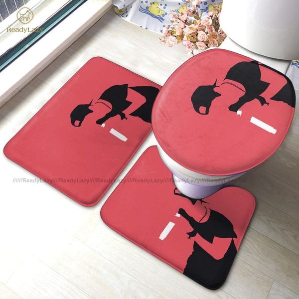 

star bath mat 3 piece washable shower bathroom set vintage polyester rug mats