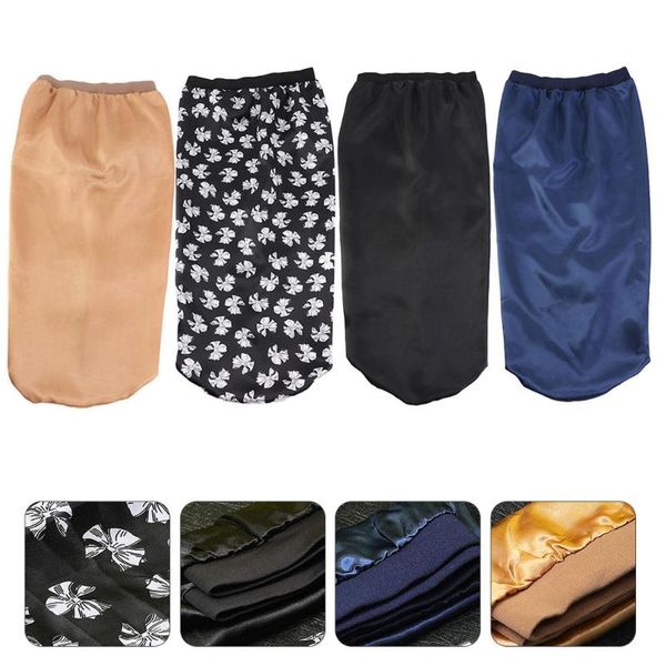 

elastic satin nightcap wide brim long cap hair care shower caps