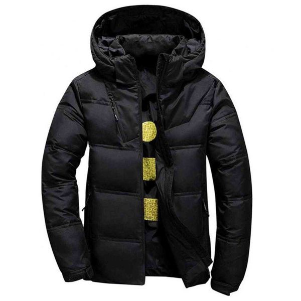 Dropshipping !! Inverno Outono jaqueta homens magro fit Curta jaqueta quente engrossar quente casaco de outwear com capuz G1108
