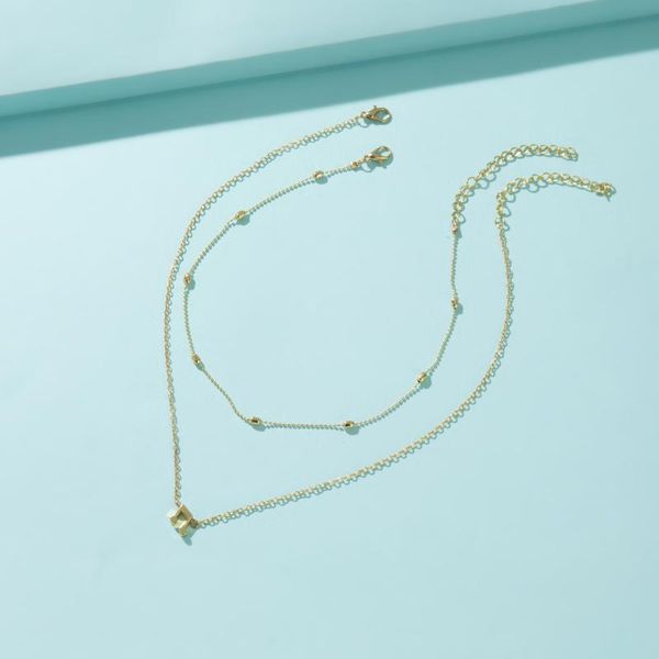 

pendant necklaces vg 6ym fashion double-layer musical note lady necklace same birthday gift alloy jewelry wholesale, Silver