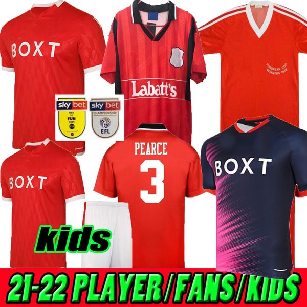 

1979 1994 1995 21 22 nottingham forest away soccer jerseys haaland bohinen lolley grabban 79 94 95 2021 2022 red watson cash silva ameobi me, Black;yellow