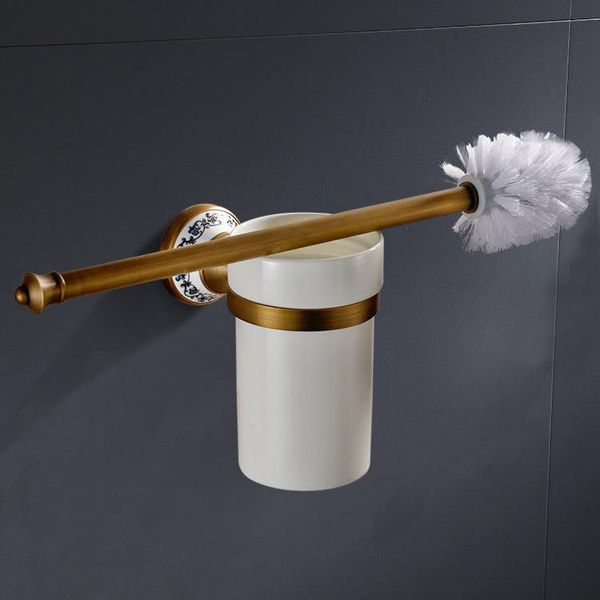 

toilet brushes & holders dongtai water heating factory supplies antique copper pendant european rural hand drawn ceramic seat brush