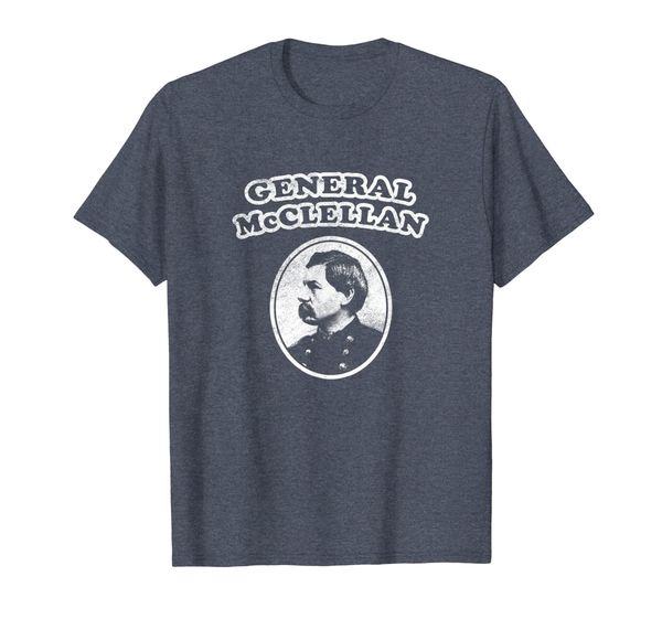 

retro general mcclellan t-shirt civil war tee, White;black
