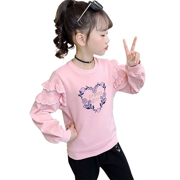 Meninas Camisolas Roupa FLRal Children's Roupas Padrão Padrão Bebê Hoodies roupas para crianças 210527