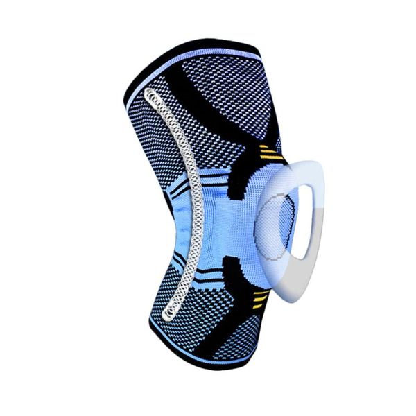 

pc knee brace sleeve anti-collision silicone support protector men & for running basketball elbow pads, Black;gray