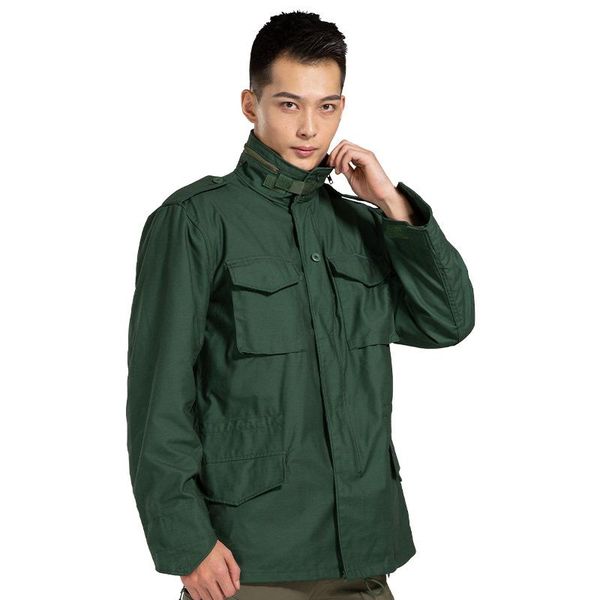 

men's jackets autumn and winter american m65 windbreaker army green nylon cotton outdoor fan tactical jacket, Black;brown