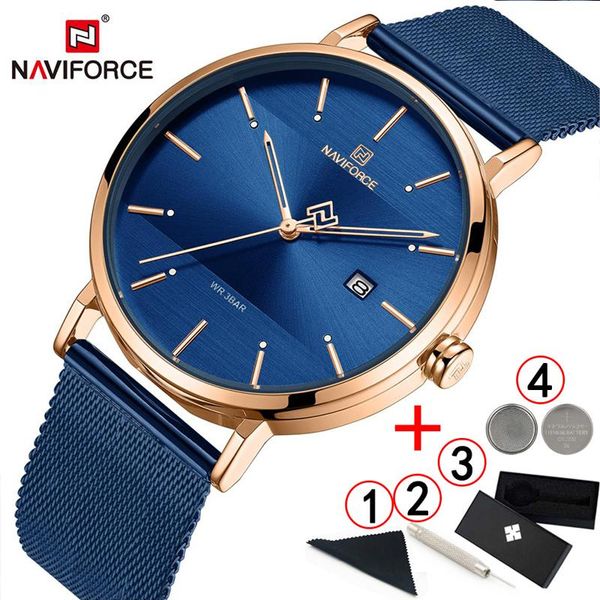 

wristwatches naviforce women watches stainless steel strap wristwatch for rose clock stylish quartz ladies watch 2021, Slivery;brown