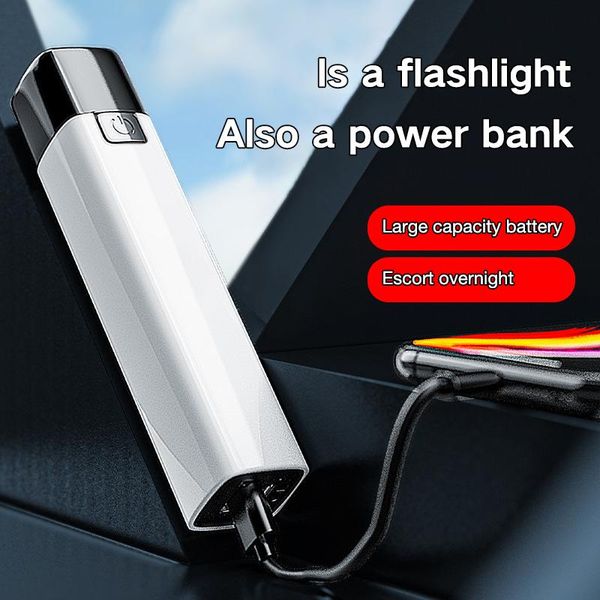 Taschenlampen Taschenlampen Tragbare LED Ourdoor USB Aufladbare Hohe Leistungsstarke Taschenlampe Außenbeleuchtung Für Wandern Camping
