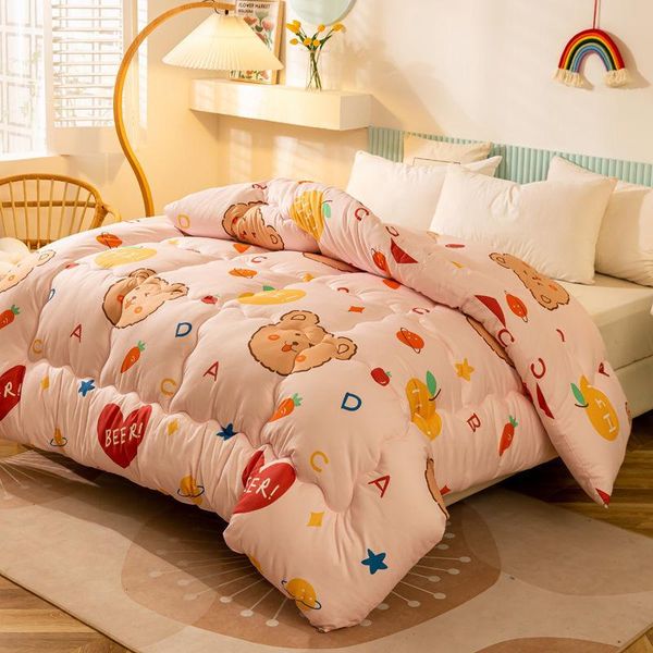 

comforters & sets very warm winter quit thicken bed duvets cotton double-side velvet blanket 150/180/200
