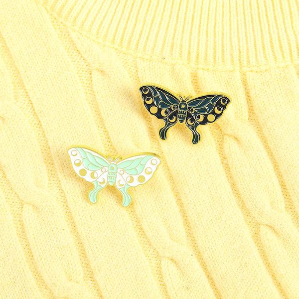 

pins, brooches butterfly moth pattern enamel pin sun moon star brooch insect badges retro ethnic style jewelry for men women gifts, Gray