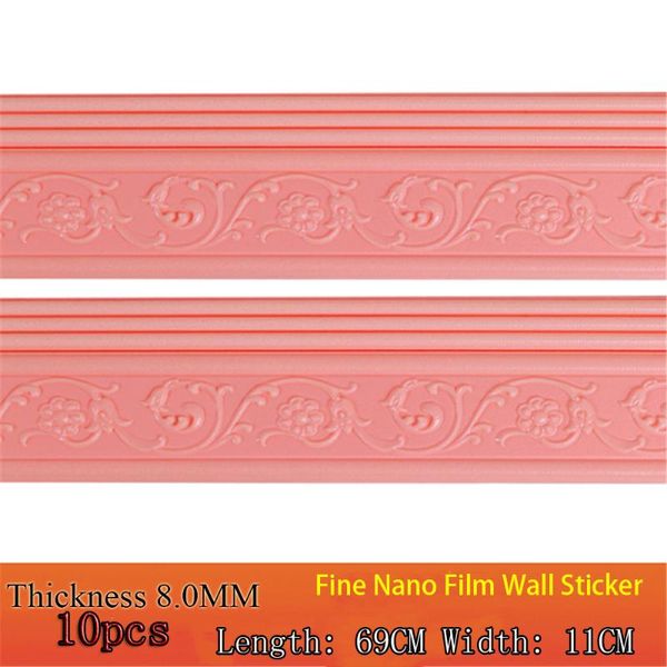 

wallpapers upgraded version of 3d pattern skirting side strips waterproof and anti-collision self-adhesive decorative wall decoration lines