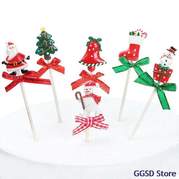 

other event & party supplies 10pcs/set christmas cake ers cartoon snowman xmas tree cupcake flags decor birthday