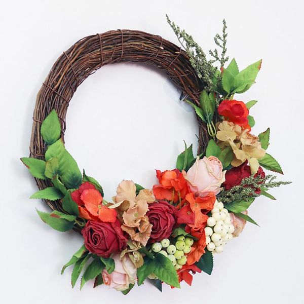 

artificial wreath door threshold flower diy wedding home living room party pendant wall decor christmas garland gift decorative flowers & wr