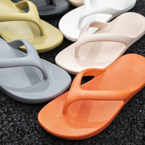 

slippers foam couple flip flops womens female anti slip bath in summer men's bathroom is light and deodorization shoes, Black