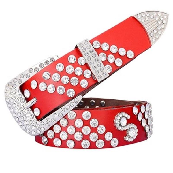 

designer belts 2023 new rhinestone bling crystal luxury cow skin white diamond decorative belts for woman man, Silver