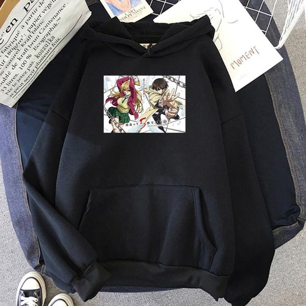 

women's hoodies & sweatshirts battle game in 5 seconds hoodie women anime manga harajuku oversized woman fleece moletom pullovers hoody, Black