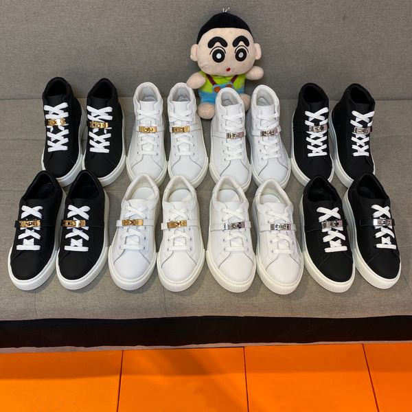 

calfskin sneaker with iconic palladium plated kelly buckle luxury designer sport shoes black goatskin insole fashion classic quality