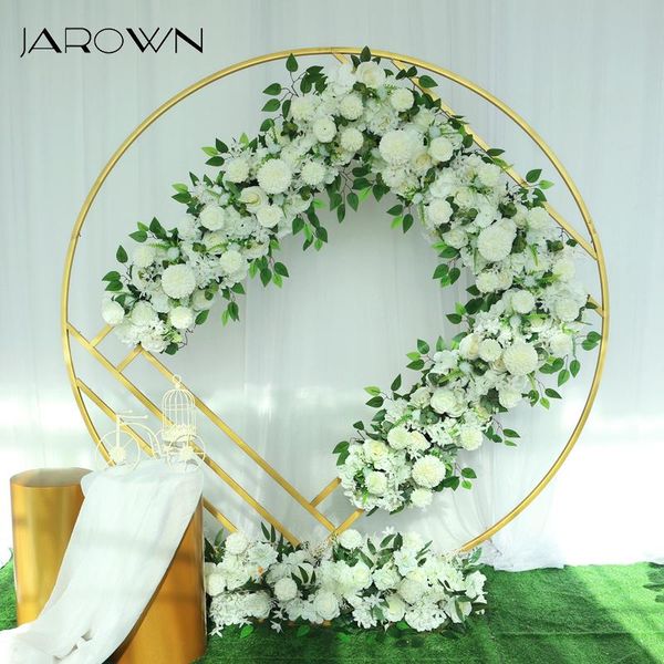 

decorative flowers & wreaths jarown wedding 100cm flower row arch arrangement stage road lead scene layout party decoration floral