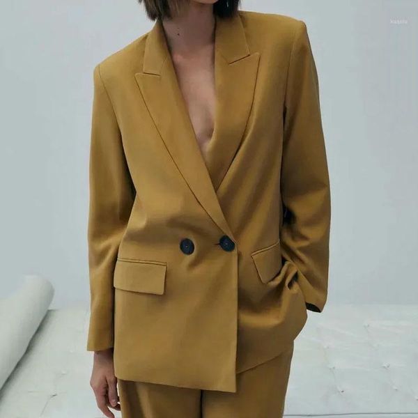 

women's suits & blazers sra beleza women vintage office lady jacket female notched collar double breasted pocket chic casual fashion co, White;black