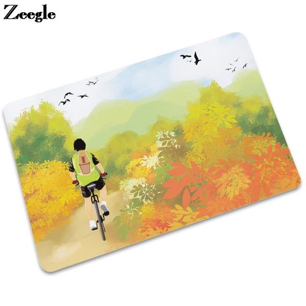 

painting doormat absorbent living room carpet watercolor home decoration floor mat rubber bedroom door anti slip foot carpets