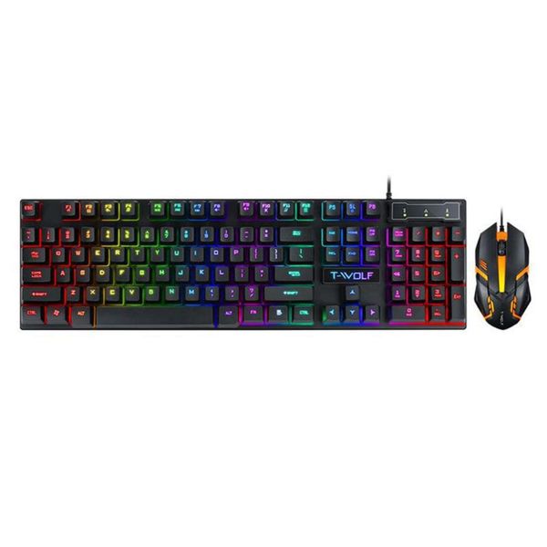 

set cool keyboard and wired backlight kit mouse combos