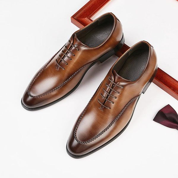 

dress shoes men formal office designer elegant classic luxury #3559, Black
