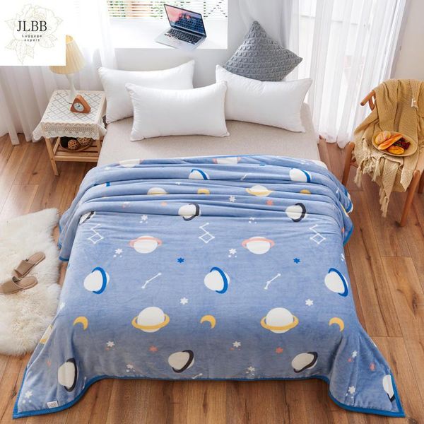 

blankets flannel warm sofa blanket winter decoration soft star cover the bed