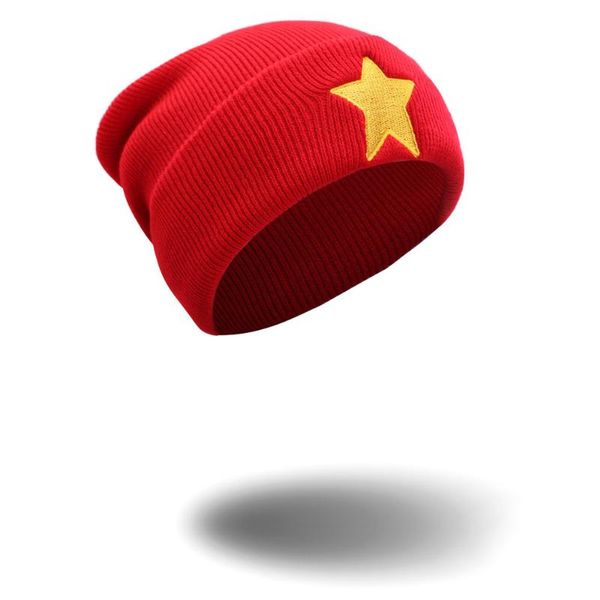 

beanies five pointed star embroidered knitted hat hip hop wool