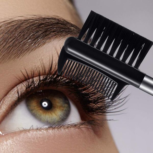 

makeup brushes fiber double-ended mascara eyebrow dual purpose bristles comb eyelash eye double-headed trimming ffiber brow correc h4w2