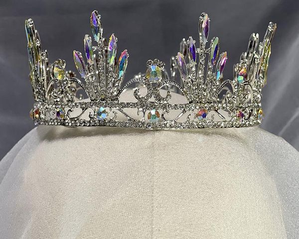 

hair clips & barrettes women's crowns fahsion jewelry ornament simple alloy crystal tiaras bridal dress wedding accessories forseven, Golden;silver