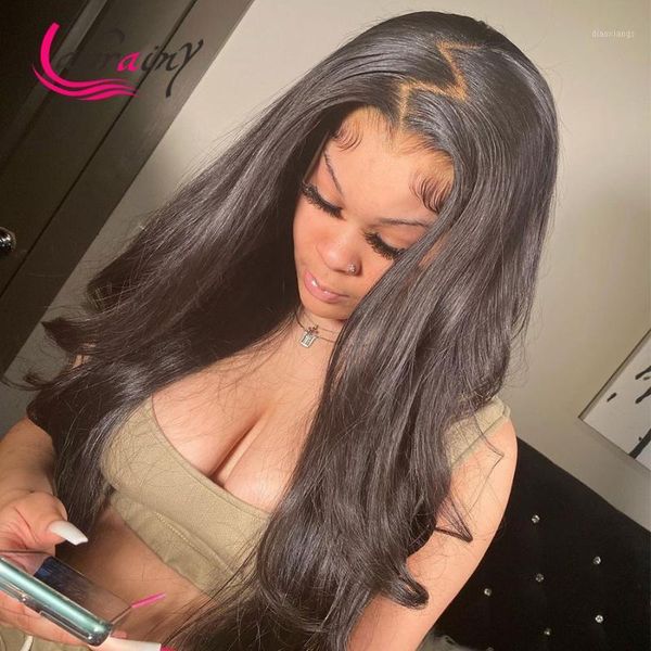 

inches body wave lace frontal human hair wig glueless pre plucked with baby front part natural color 13x4 wigs1, Black;brown