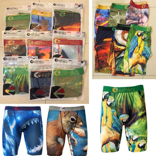 

new listing with retail package random styles men's boxer underwear sports hiphop rock excise underwear skateboard street quick dry852, Black;white