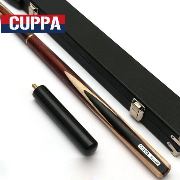 

handmade cuppa 3/4 snooker cues 9.8mm tip with black cue case set padauk handle china billiard